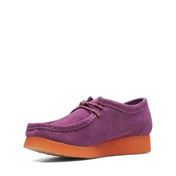 Clarks Womens Wallabee Purple Shoes (NWT) - Picture 4 of 6